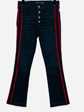Veronica Beard Red Side Stripe denim jeans like new gorgeous 😍